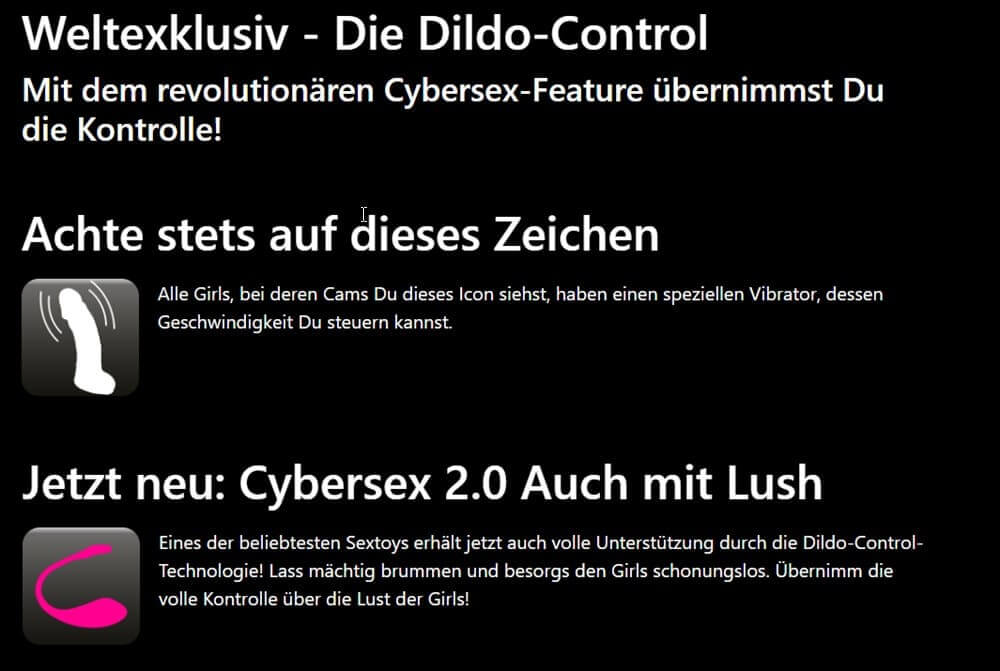 dildo-control auf livestrip